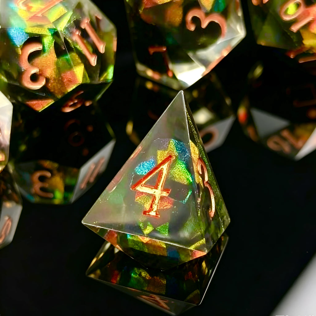 Death Mask – Clear Sight D&D Dice Set