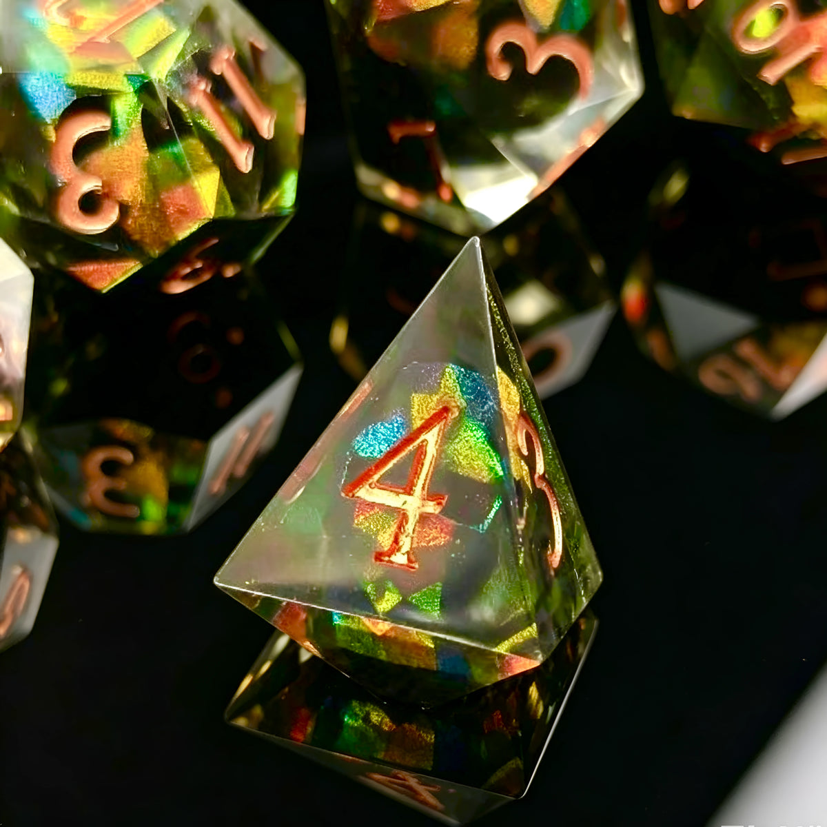 Death Mask – Clear Sight D&D Dice Set