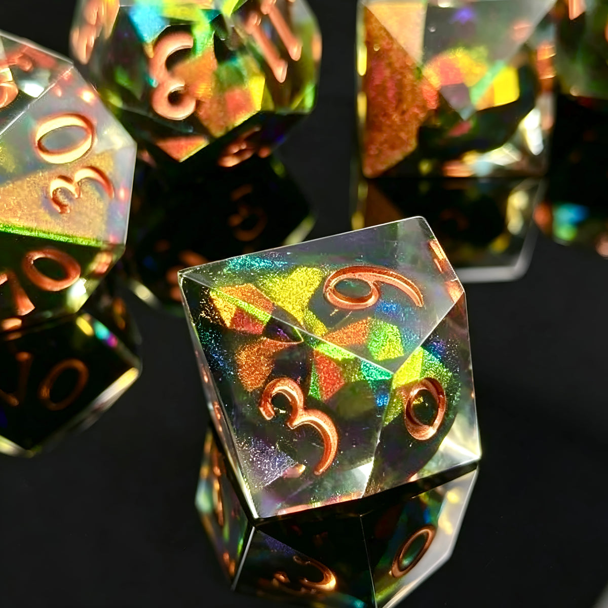Death Mask – Clear Sight D&D Dice Set