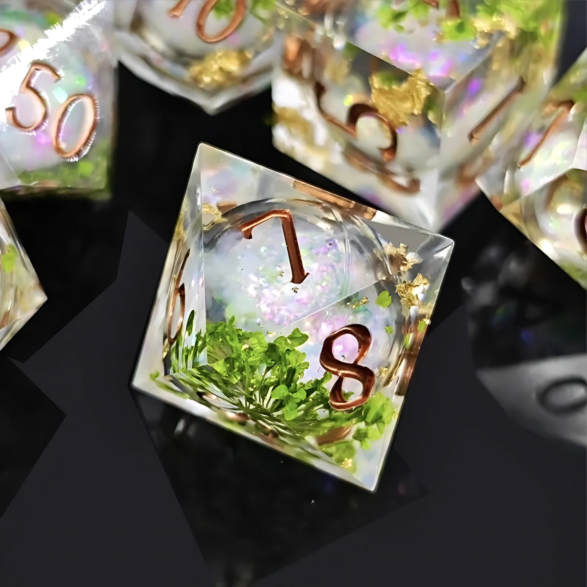 Flourishing Nature – Liquid Core D&D Dice Set