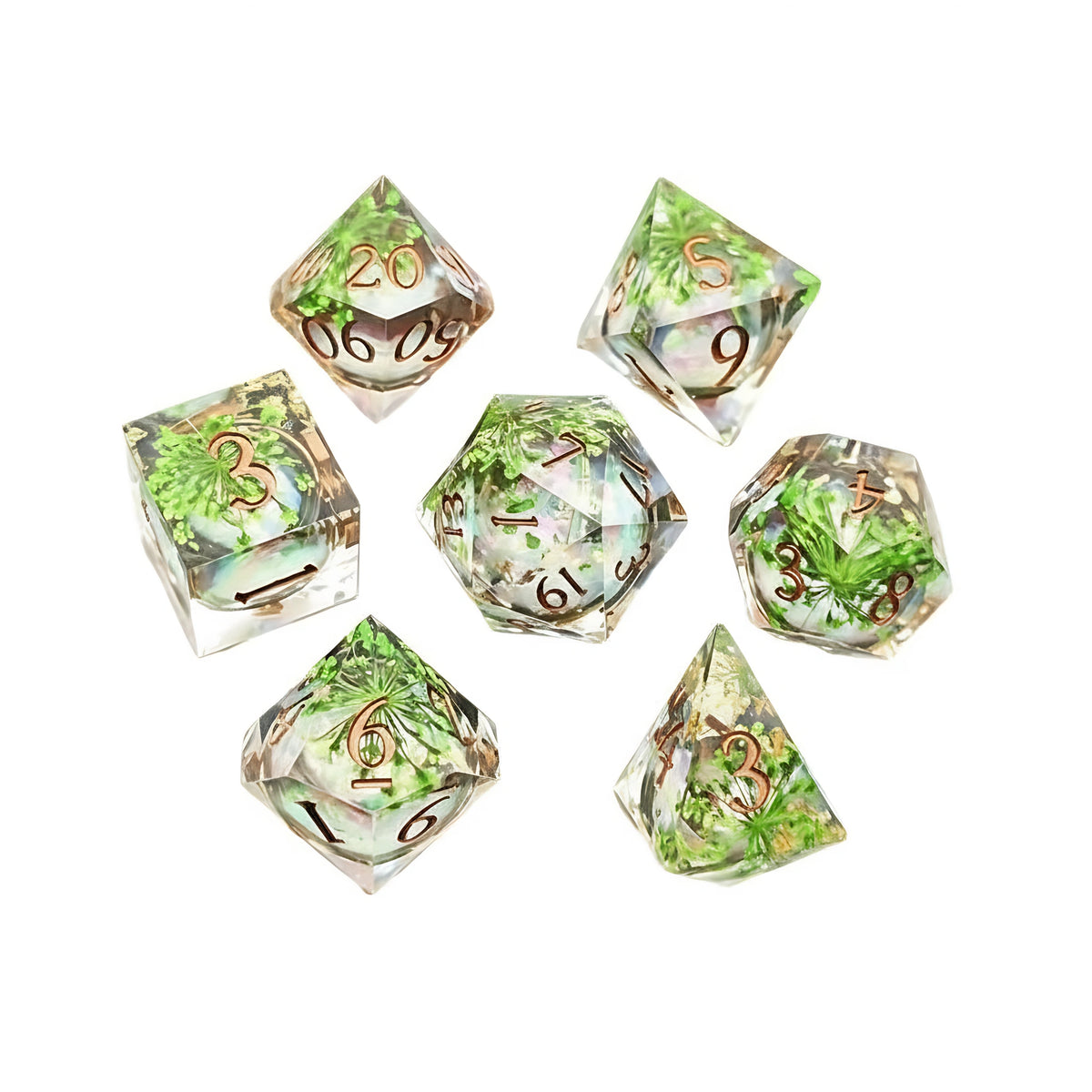 Flourishing Nature – Liquid Core D&D Dice Set