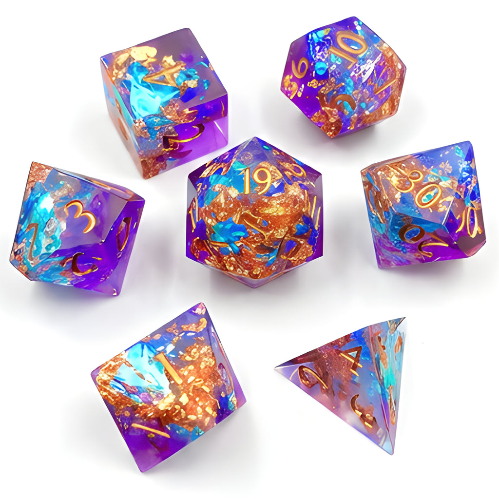 Unbescheidene Noblesse – Golden Mix D&D Würfelset