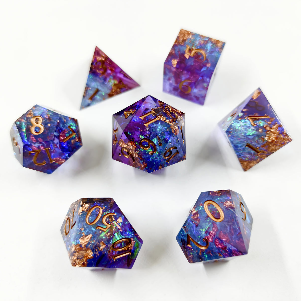Immodest Nobility – Golden Mix D&D Dice Set