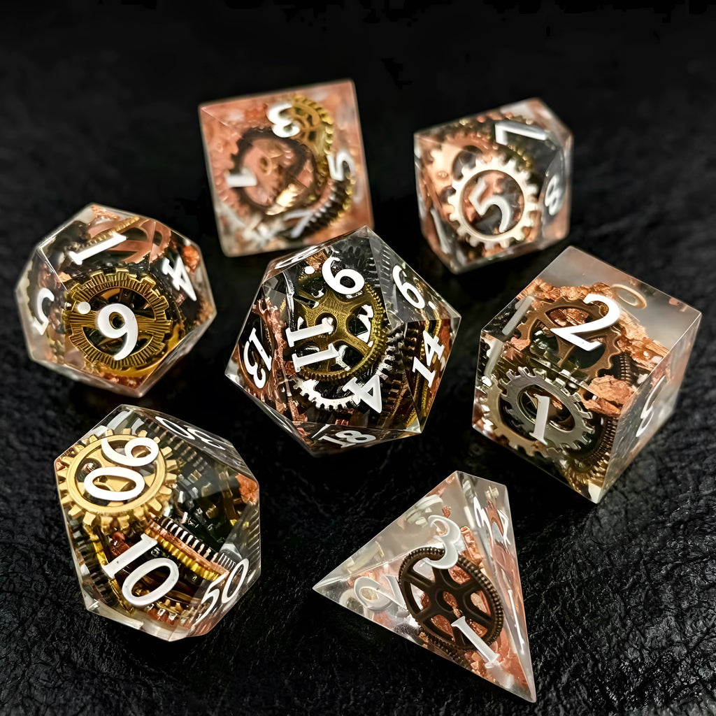 Broken Mechanism – Clear Sight D&D Dice Set