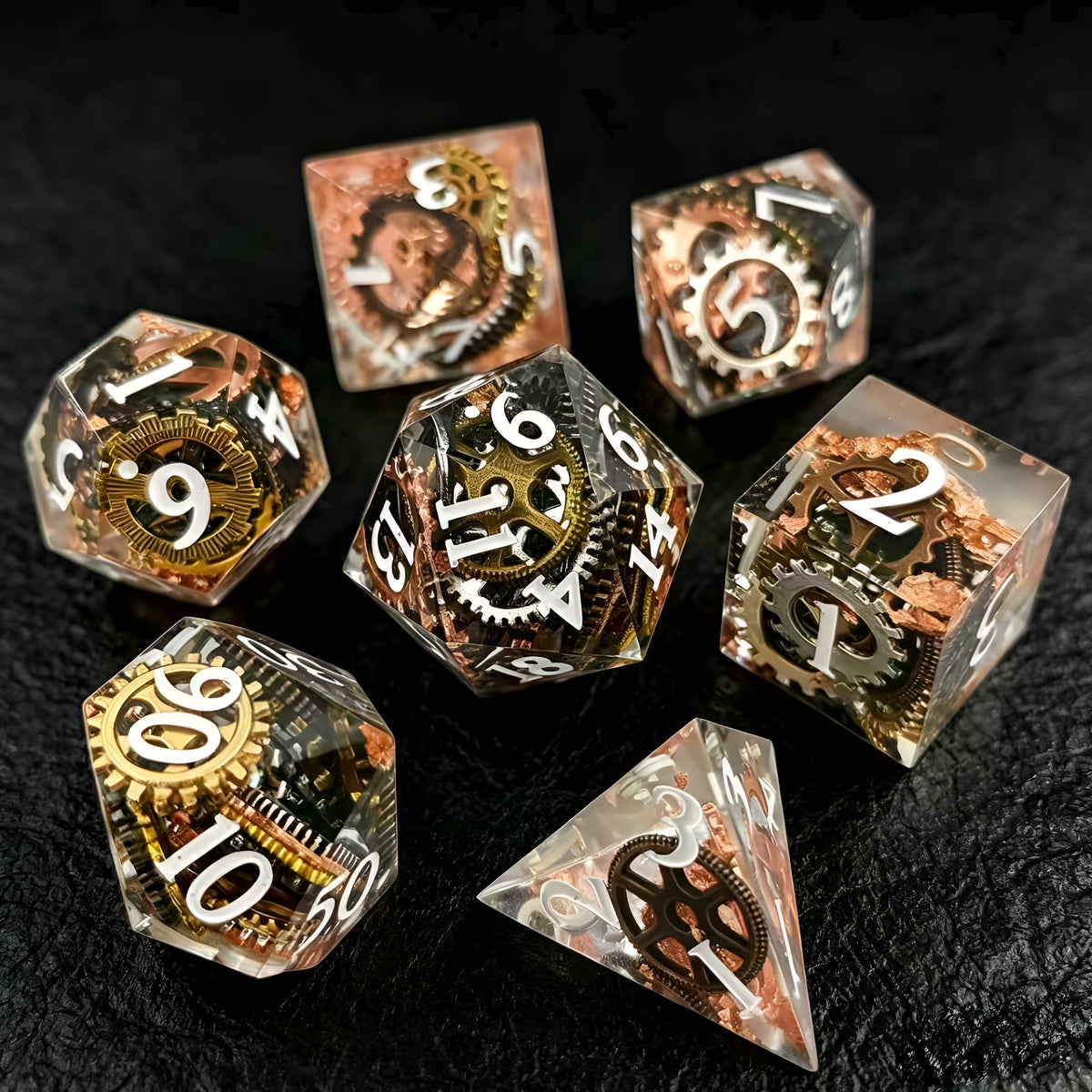 Broken Mechanism – Clear Sight D&D Dice Set