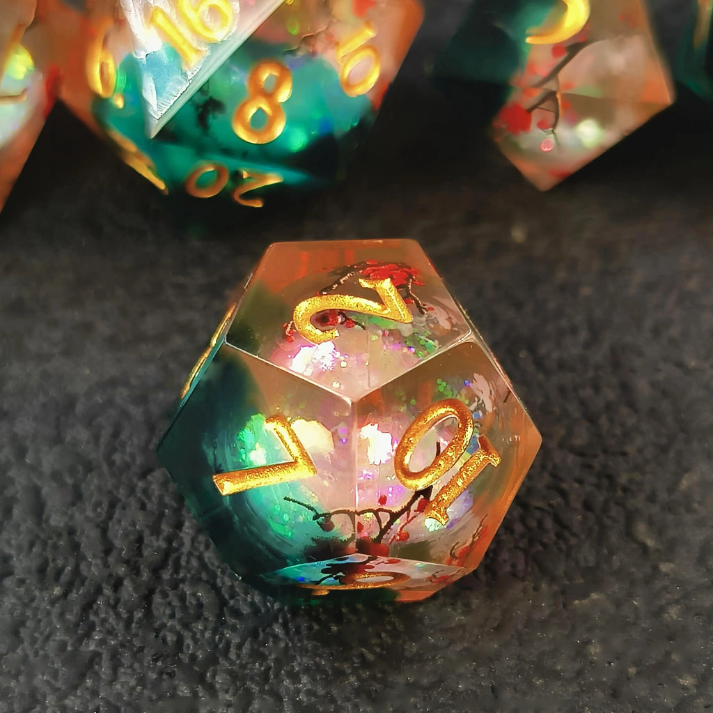 Last Blossom – Liquid Core D&D Dice Set