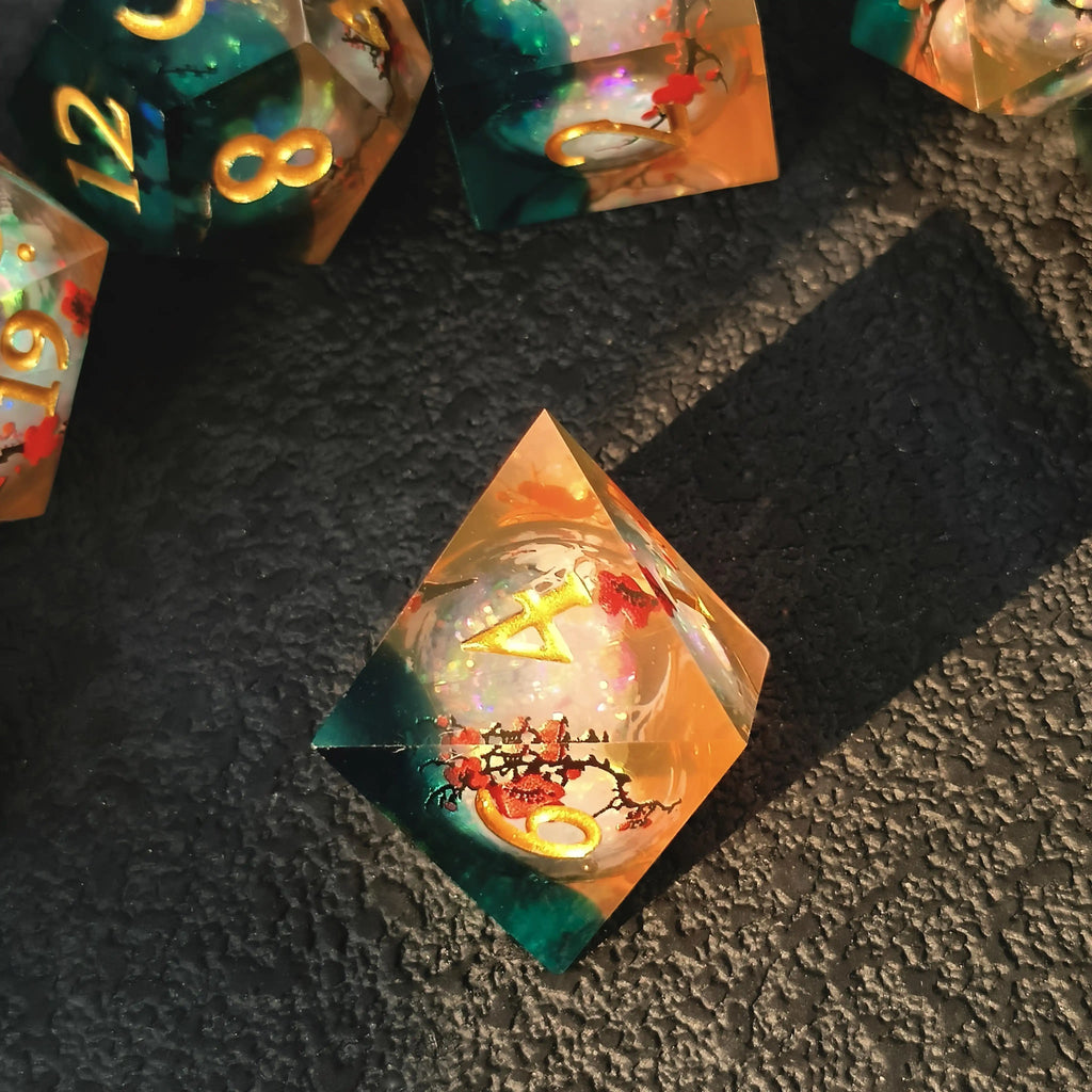 Last Blossom – Liquid Core D&D Dice Set