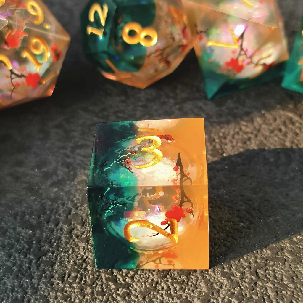 Last Blossom – Liquid Core D&D Dice Set