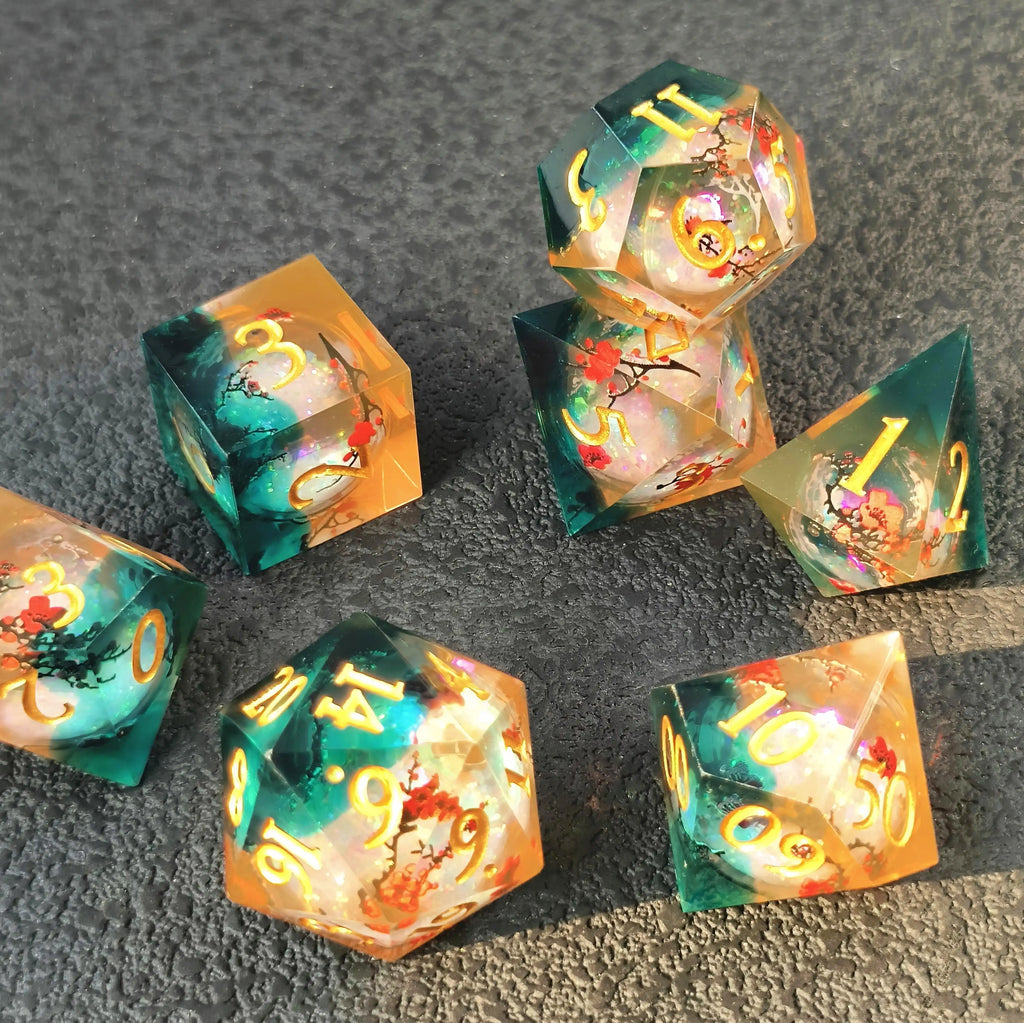 Last Blossom – Liquid Core D&D Dice Set
