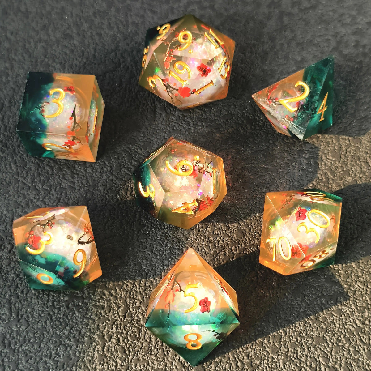 Last Blossom – Liquid Core D&D Dice Set