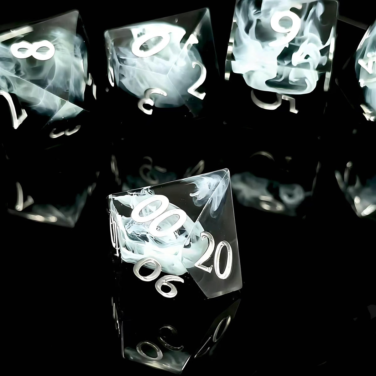Mysterious Haze – Clear Sight D&D Dice Set