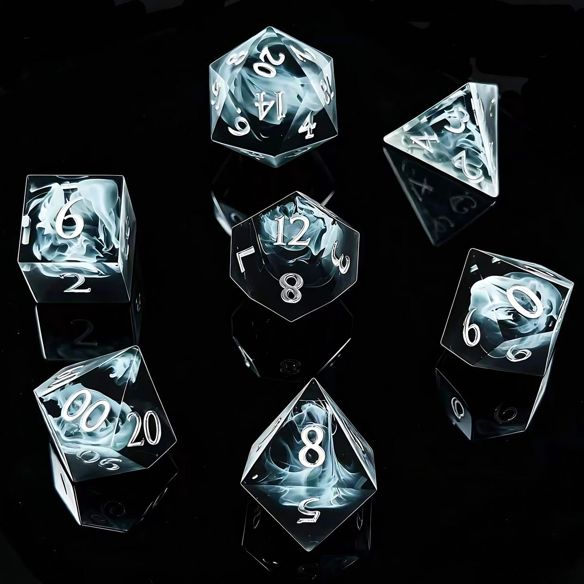 Mysterious Haze – Clear Sight D&D Dice Set